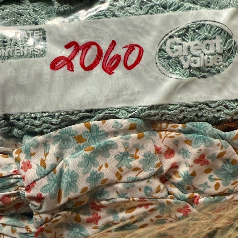 *Free Gift* POL Floral Patchwork Maxi Skirt - Mint and Cream - Picture 4 of 4